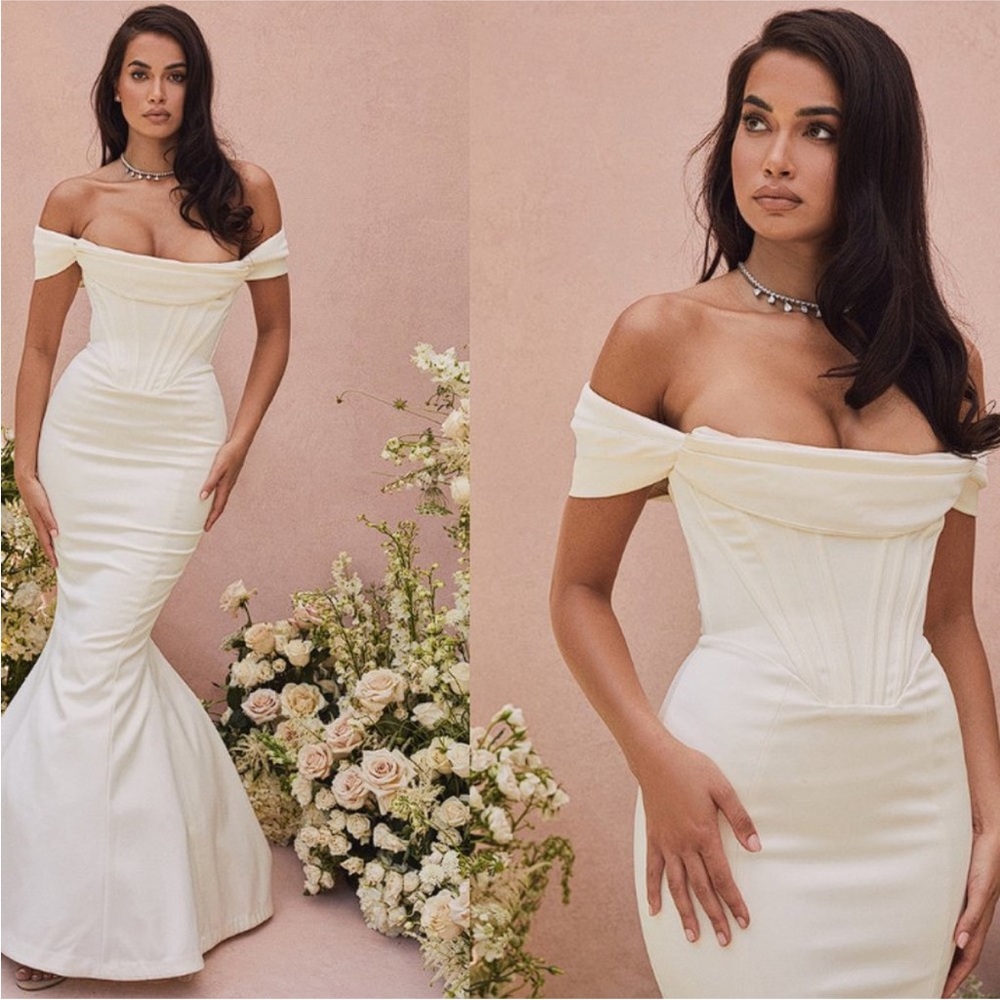 House of CB ‘Antoinette’ Ivory Corset Off Shoulder LIMITED EDITION Bridal GOWN L